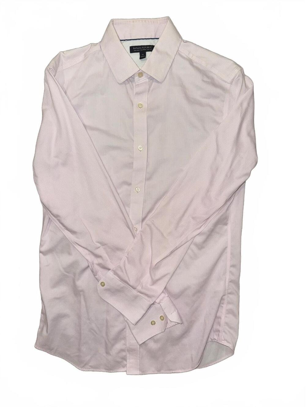 Men’s Banana Republic light pink slim fit button up shirt Size Medium
